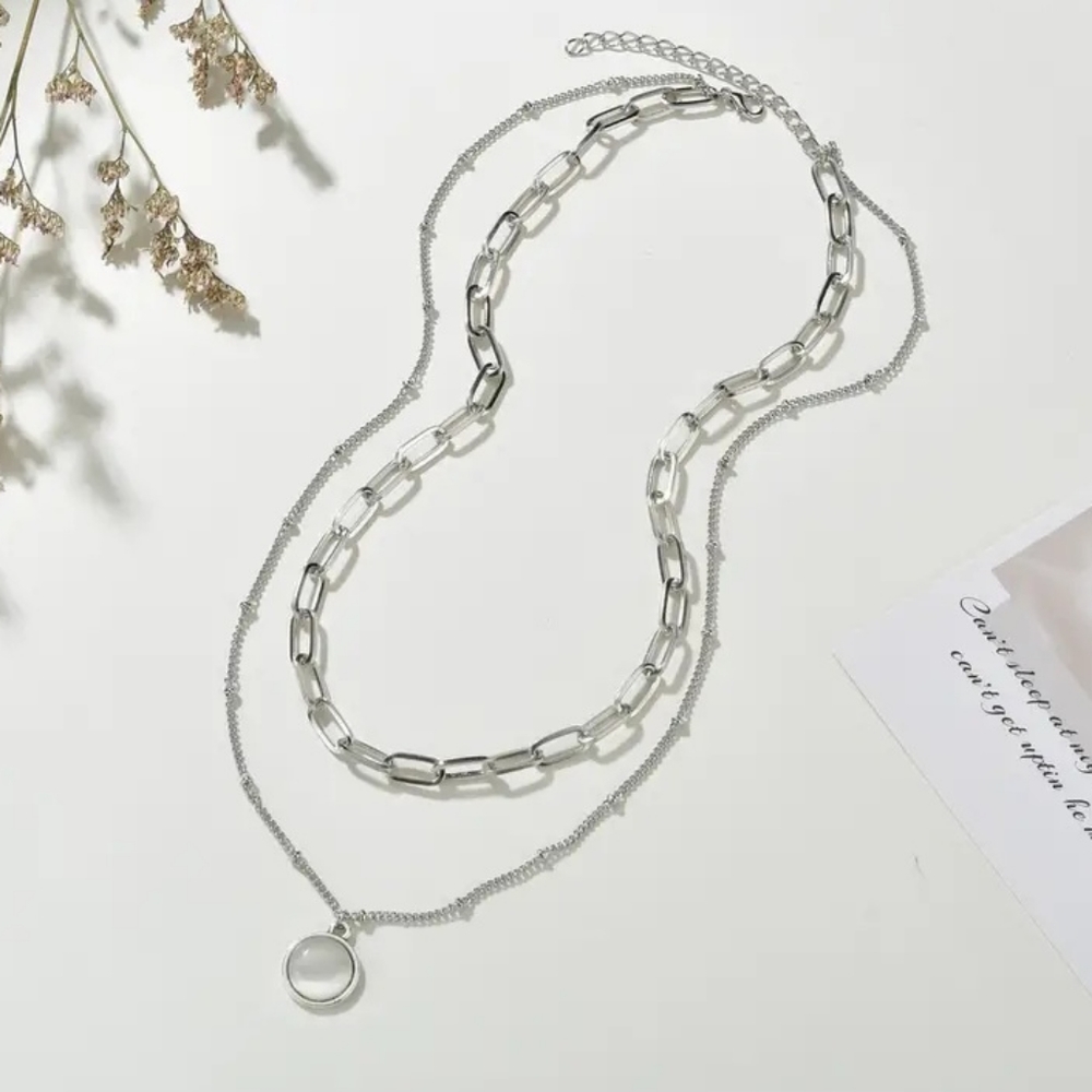 Layered Round Necklace - Picture 2 of 5